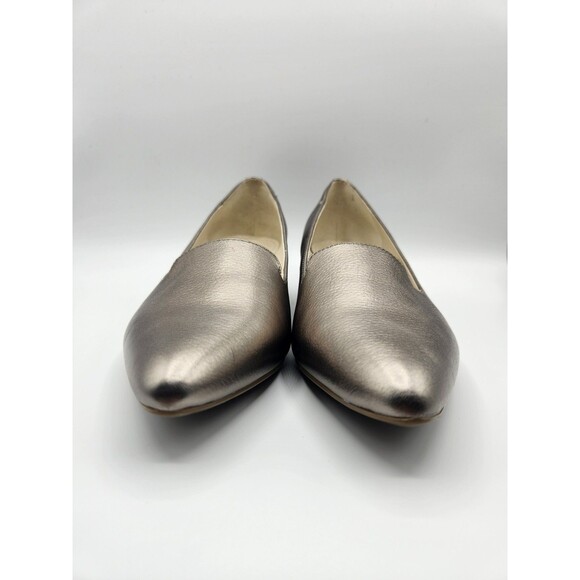 Anne Klein Kimbra Womens Leather Pointed Toe Block Heel Pumps Shoes size 8.5 M - Picture 3 of 11